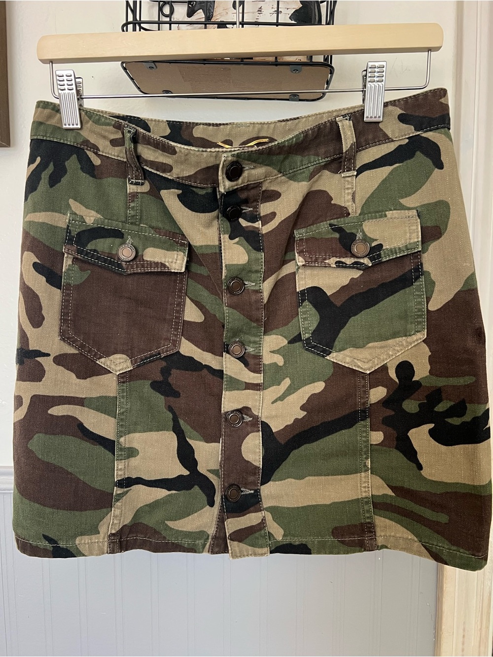 Saint Laurent Paris Camo Mini Skirt / Designer / Streetwear / Grunge